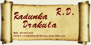 Radunka Drakula vizit kartica